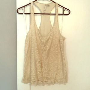 Lace racer back tank